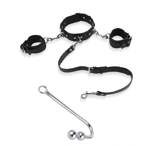 Anal Elegant with Hook Beaded 5334 Collar and Cuffs 0302